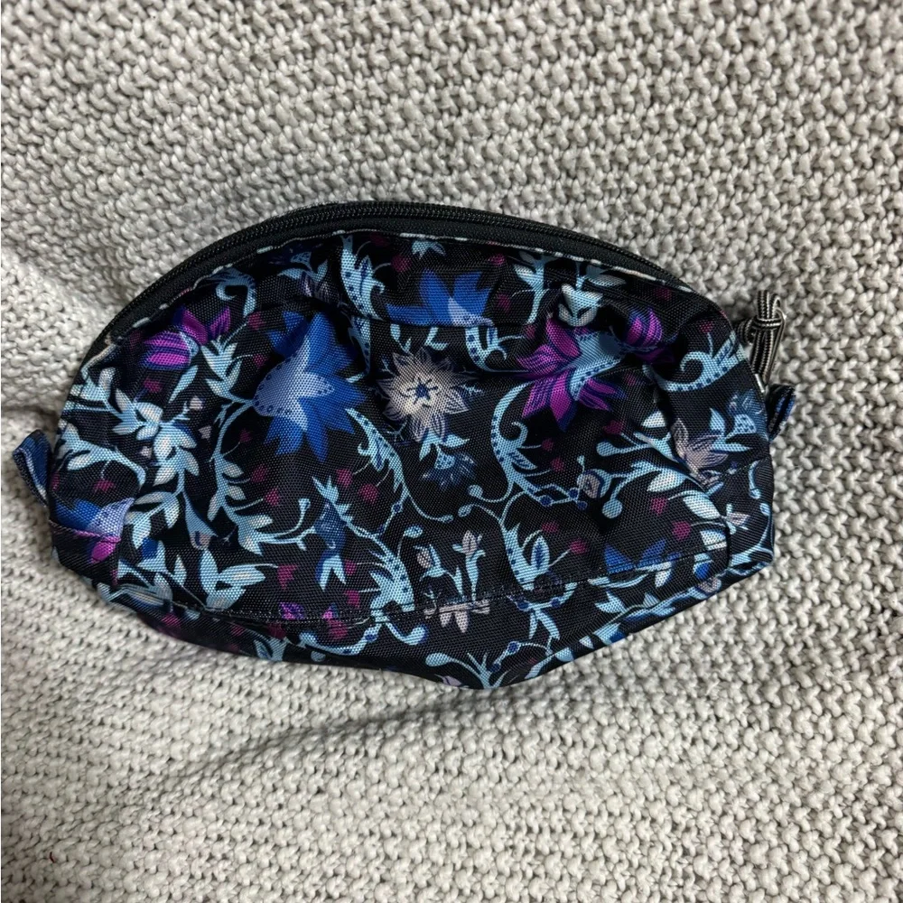 Vera Bradley Medium Cosmetic Bag in the Perennials Noir‎ pattern